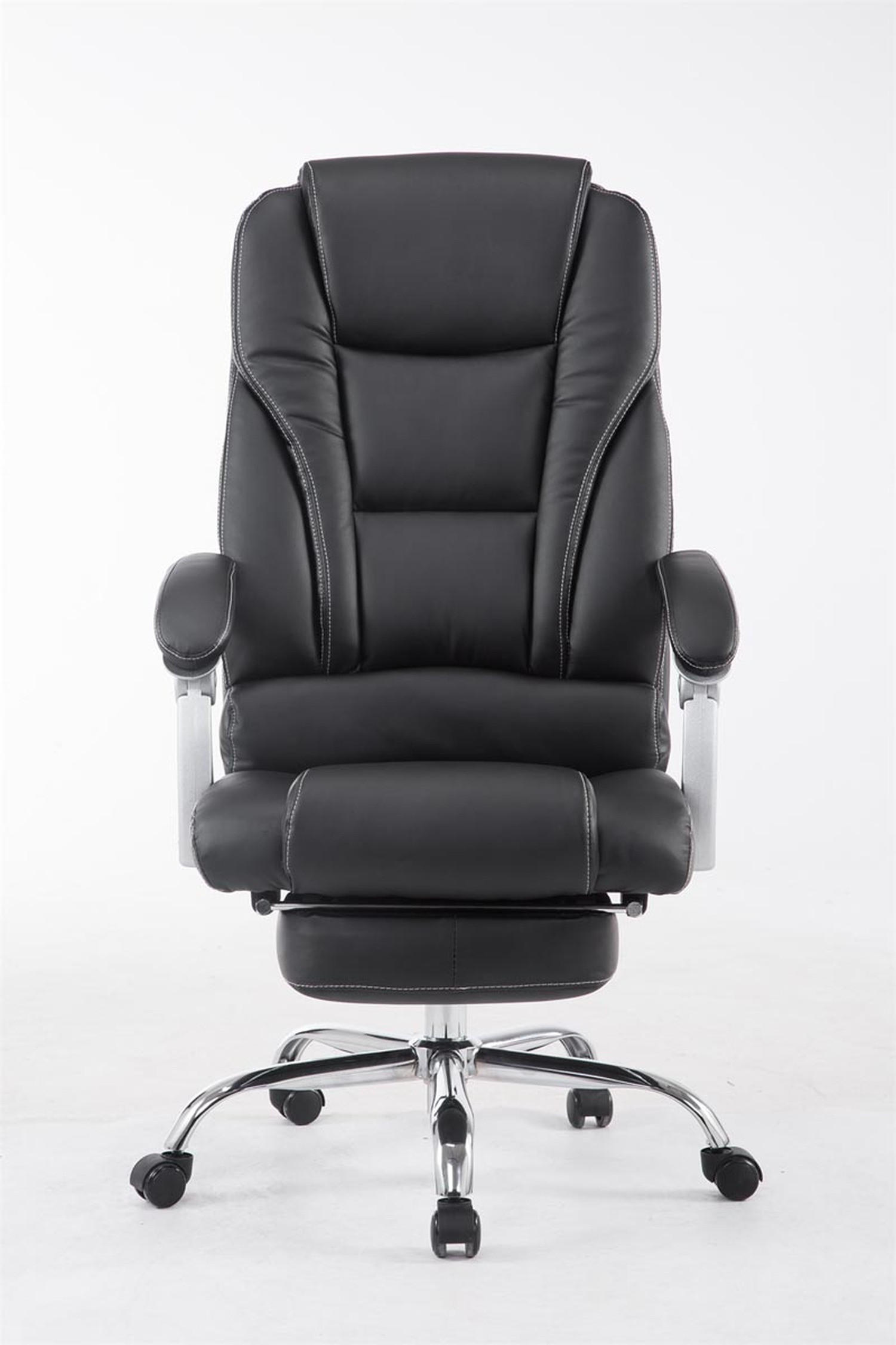 BÜROSTUHL Pacira, Kunstleder Schwarz - Schwarz, Textil/Metall (68/127/64cm) - TPFLiving