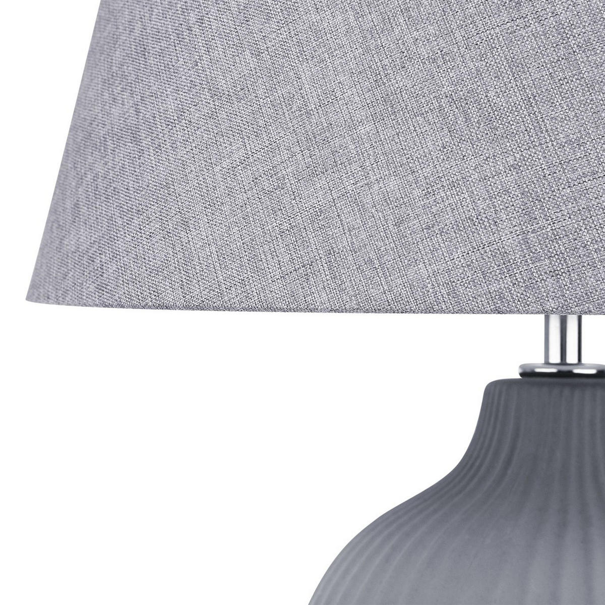 TISCHLAMPE Fergus 33/33/52 cm - Grau, Keramik (33/33/52cm) - Beliani