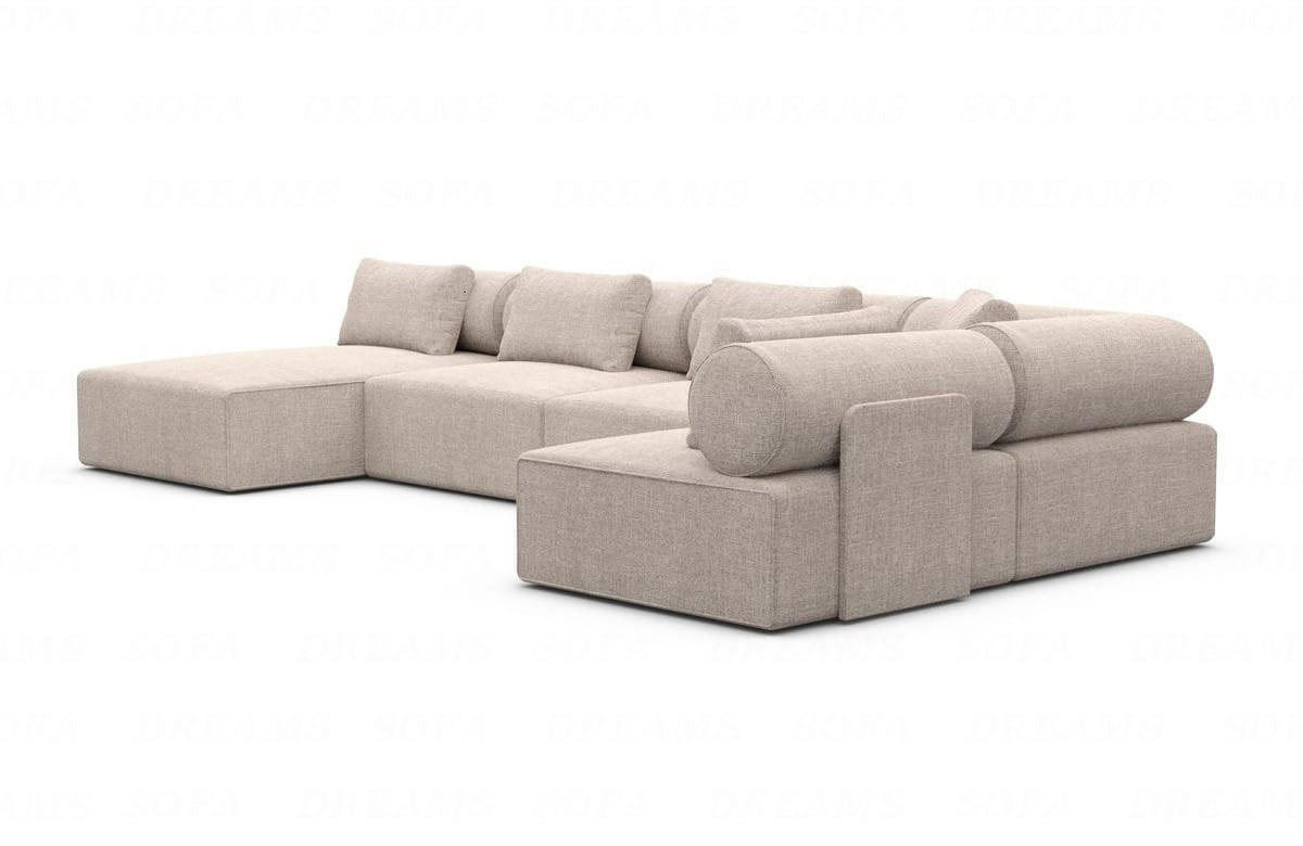 WOHNLANDSCHAFT Cipriani Beige Strukturstoff - Beige, Kunststoff (400/77/200cm)