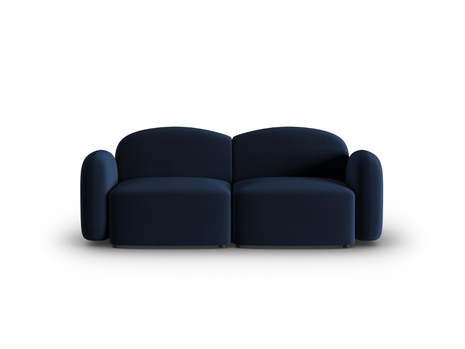 SOFA Blair aus Samt königsblau 2 Sitzplätze - Blau, Textil (87/80/194cm) - Micadoni