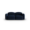 SOFA Blair aus Samt königsblau 2 Sitzplätze - Blau, Textil (87/80/194cm) - Micadoni