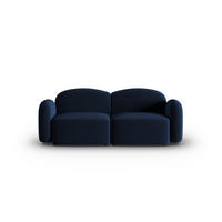 SOFA Blair aus Samt königsblau 2 Sitzplätze - Blau, Textil (87/80/194cm) - Micadoni