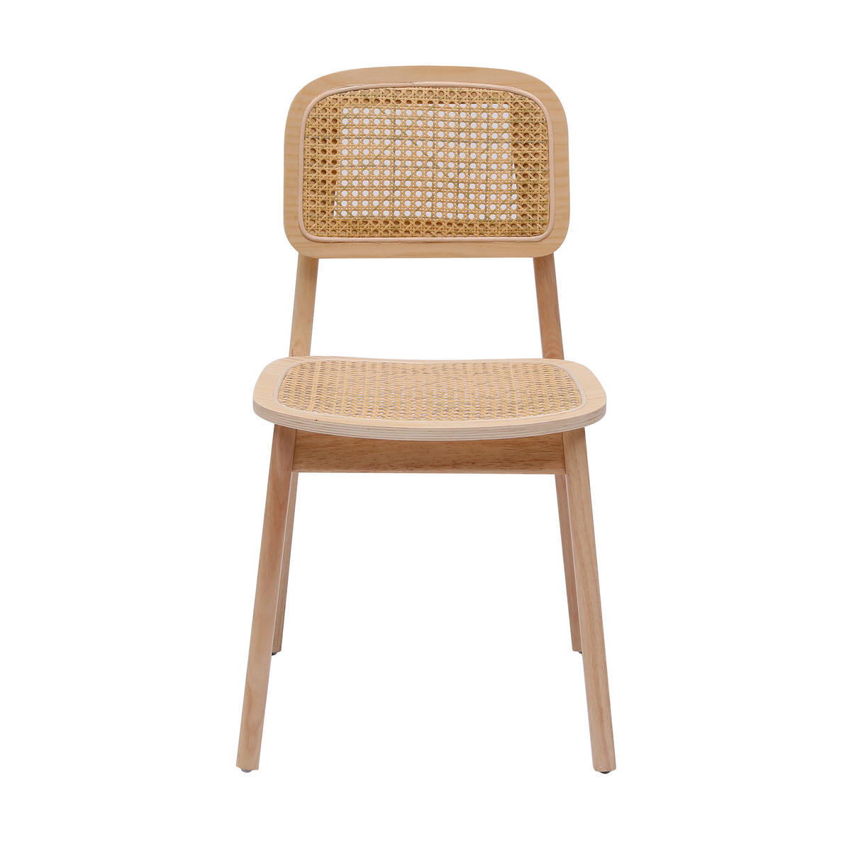 STUHL 2er-Set Rattan Braun - Braun, Holz (46/80/49cm) - Nordlys