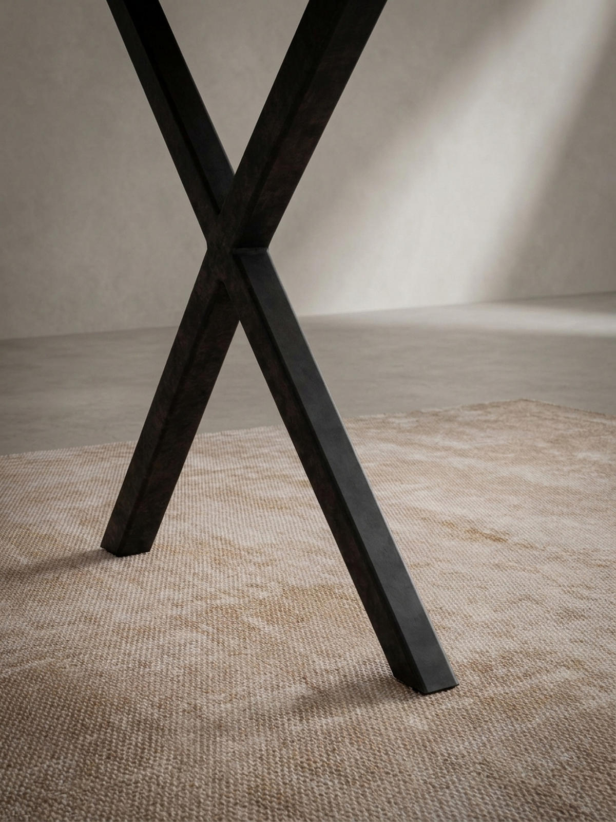 ESSTISCH Massivholz Metall X-Gestell Baumkante Industrial KRETA, Goldbraun-Schwarz 180x90x76 cm - Schwarz/Braun, Holz/Metall (90/180/76cm) - KADIMA DESIGN