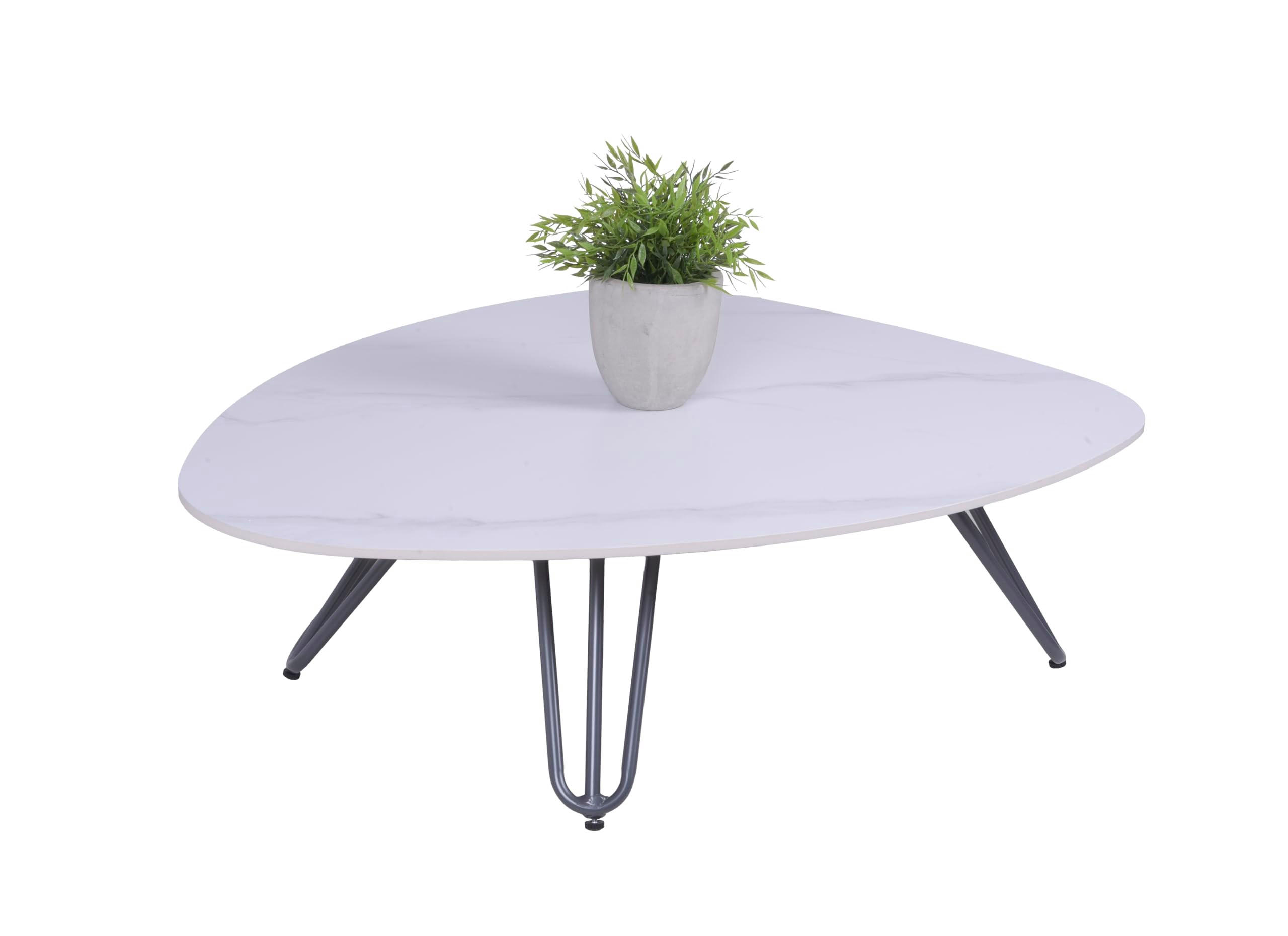 GARTENTISCH Karl 110 cm Terrassentisch - Grau, Metall (88/110/31.5cm) - DELUKE