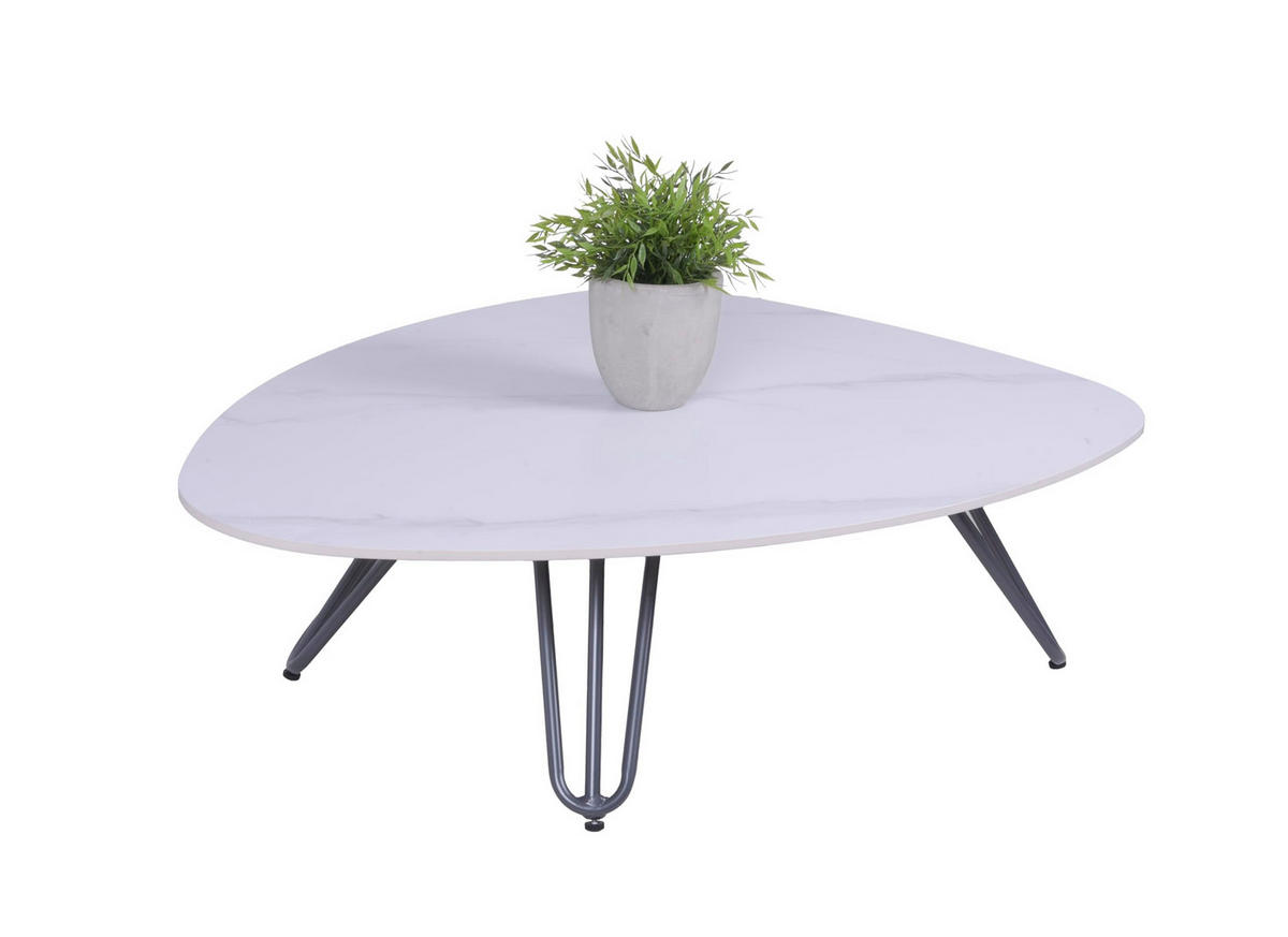 GARTENTISCH Karl 110 cm Terrassentisch - Grau, Metall (88/110/31.5cm) - DELUKE
