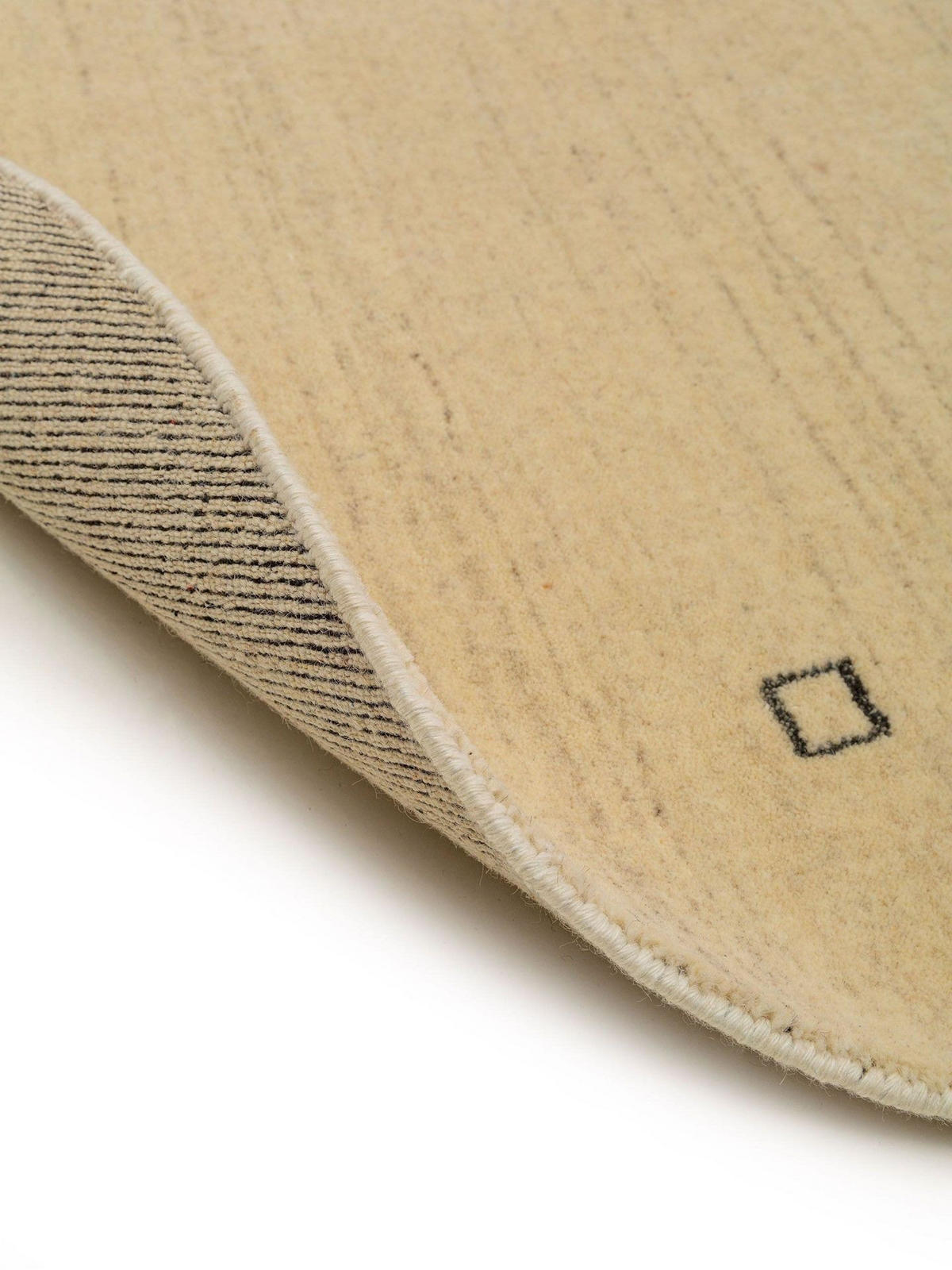 TEPPICH Runder Wolltepich Jamal Beige - Beige, Textil (200/1cm) - KUNSTLOFT