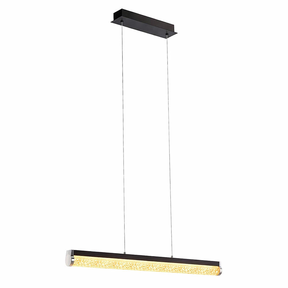 LED HÄNGELEUCHTE Stahl Schwarz - Schwarz, Glas (76.5/8/110cm)