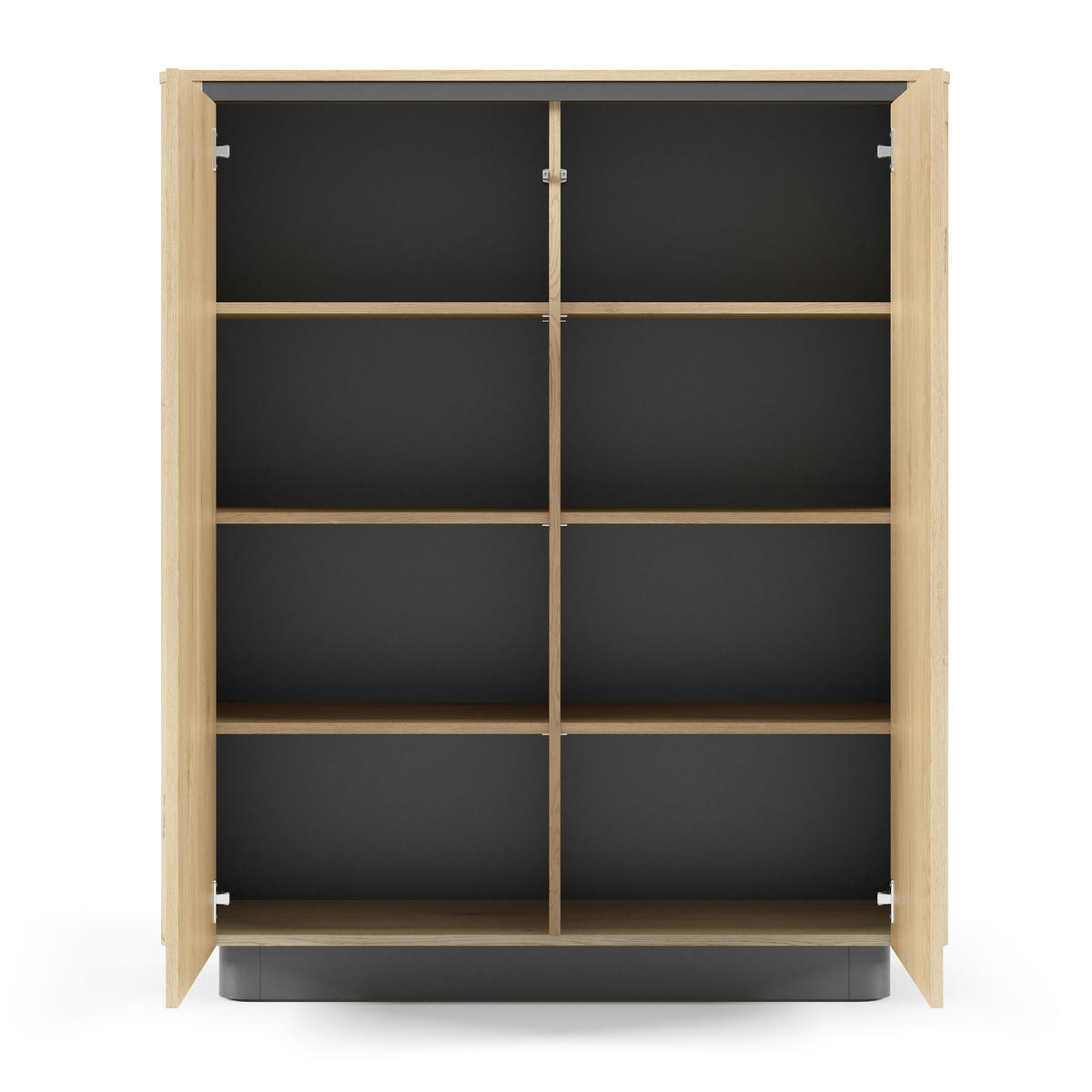 HIGHBOARD OMBRA 113,2/133,1/38,1cm 2 Türen Eichefarben - Eichefarben, Holzwerkstoff (113.2/133.1/38.1cm) - MASSENO