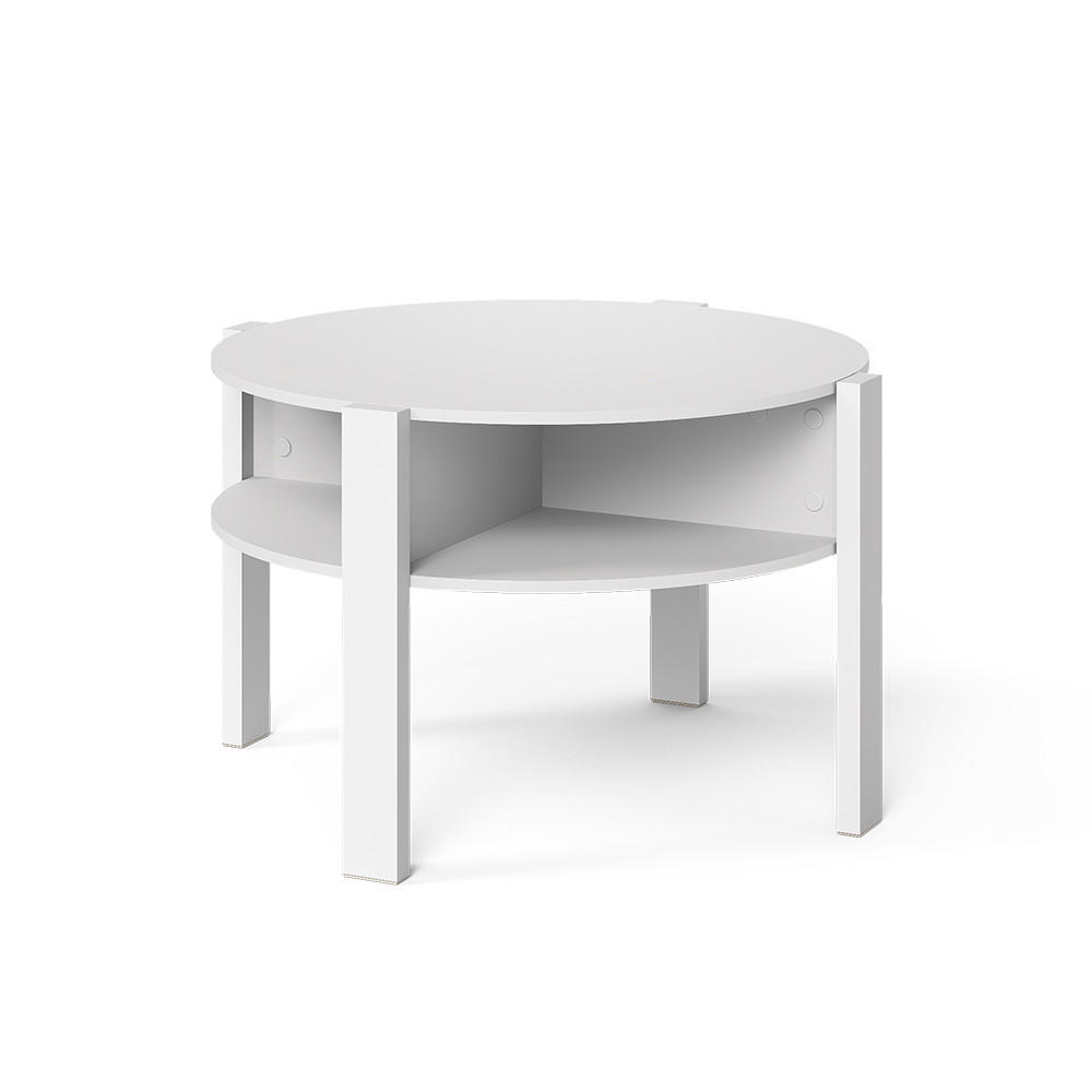MASUTA DE CAFEA Elova, Alb, 75x46 cm - alb, compozit lemnos (75/75/46cm) - Vicco