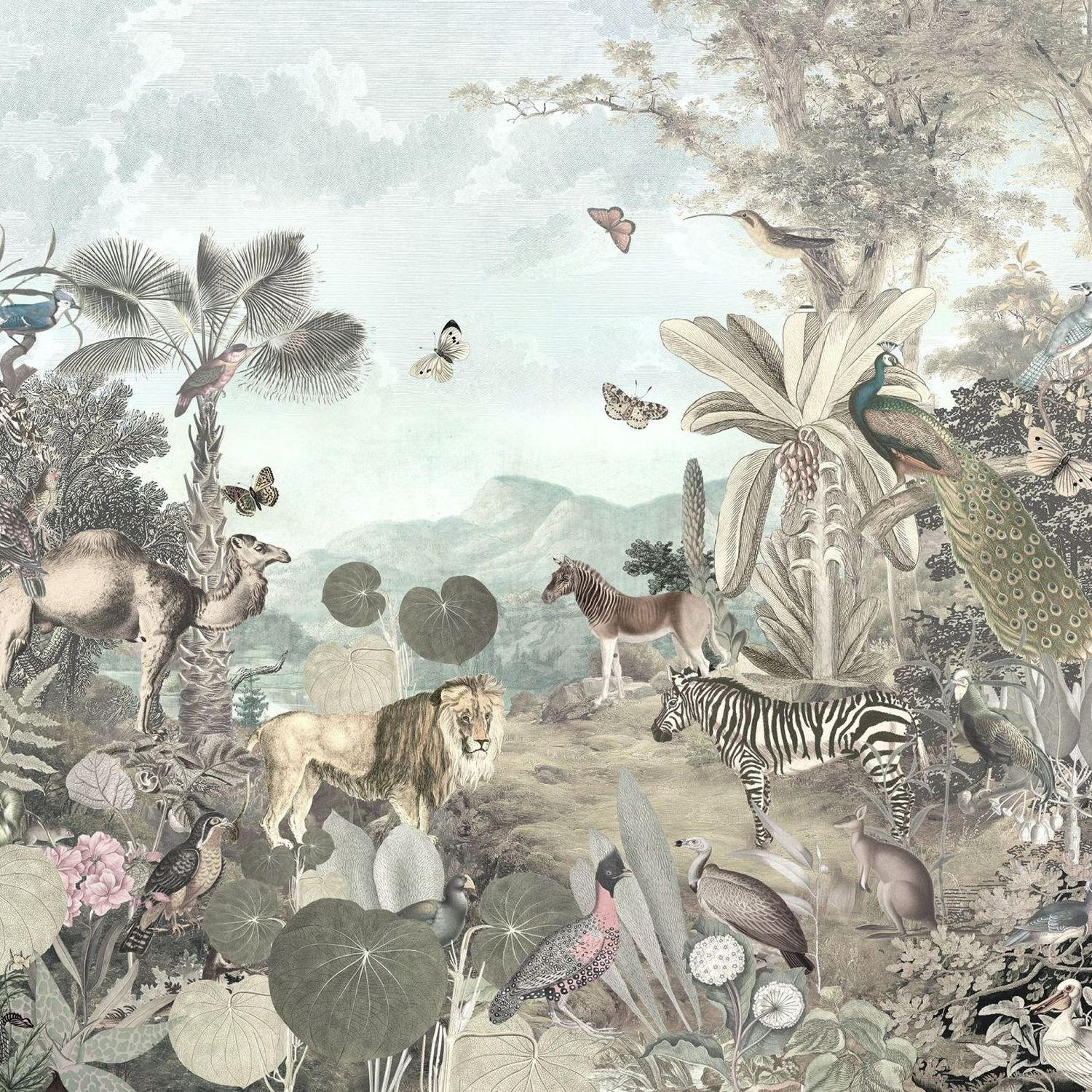 FOTOTAPETE tropischer Dschungel 300 x 280 cm - Grün, Papier (300/280cm) - Sanders & Sanders