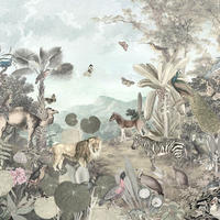 FOTOTAPETE tropischer Dschungel 300 x 280 cm - Grün, Papier (300/280cm) - Sanders & Sanders