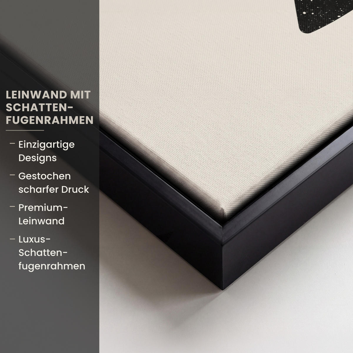 LEINWAND Bilder mit Rahmen - Weihnachtsbaum - Schwarz - Urlaub - Beige - 30x20 - Schwarz, Textil (30/20cm) - MuchoWow