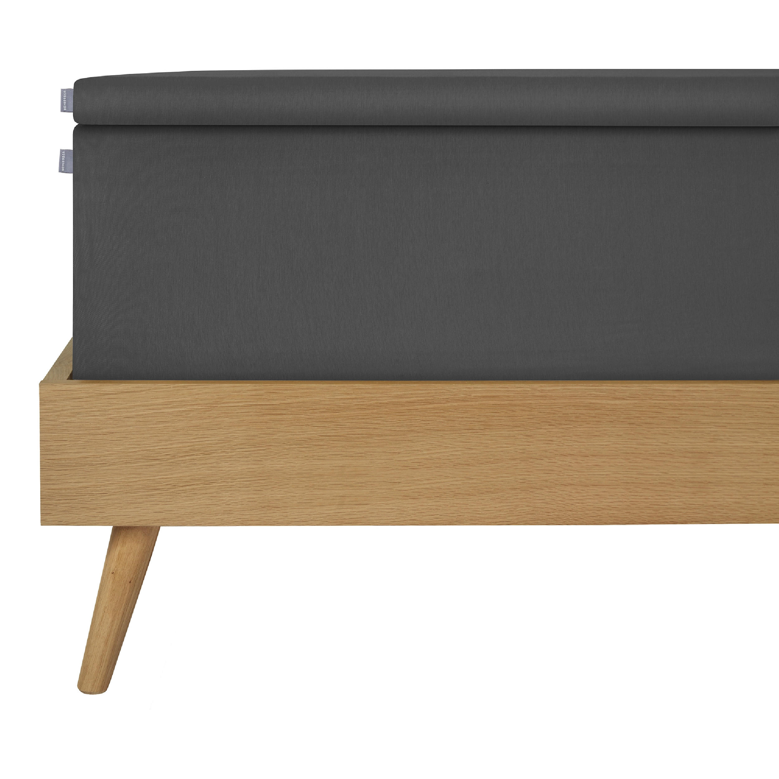 TOPPERSPANNBETTLAKEN Flexi - 95/5 - 180 x 200 cm - Dunkelgrau - Dunkelgrau, Textil (180/200cm) - SCHIESSER