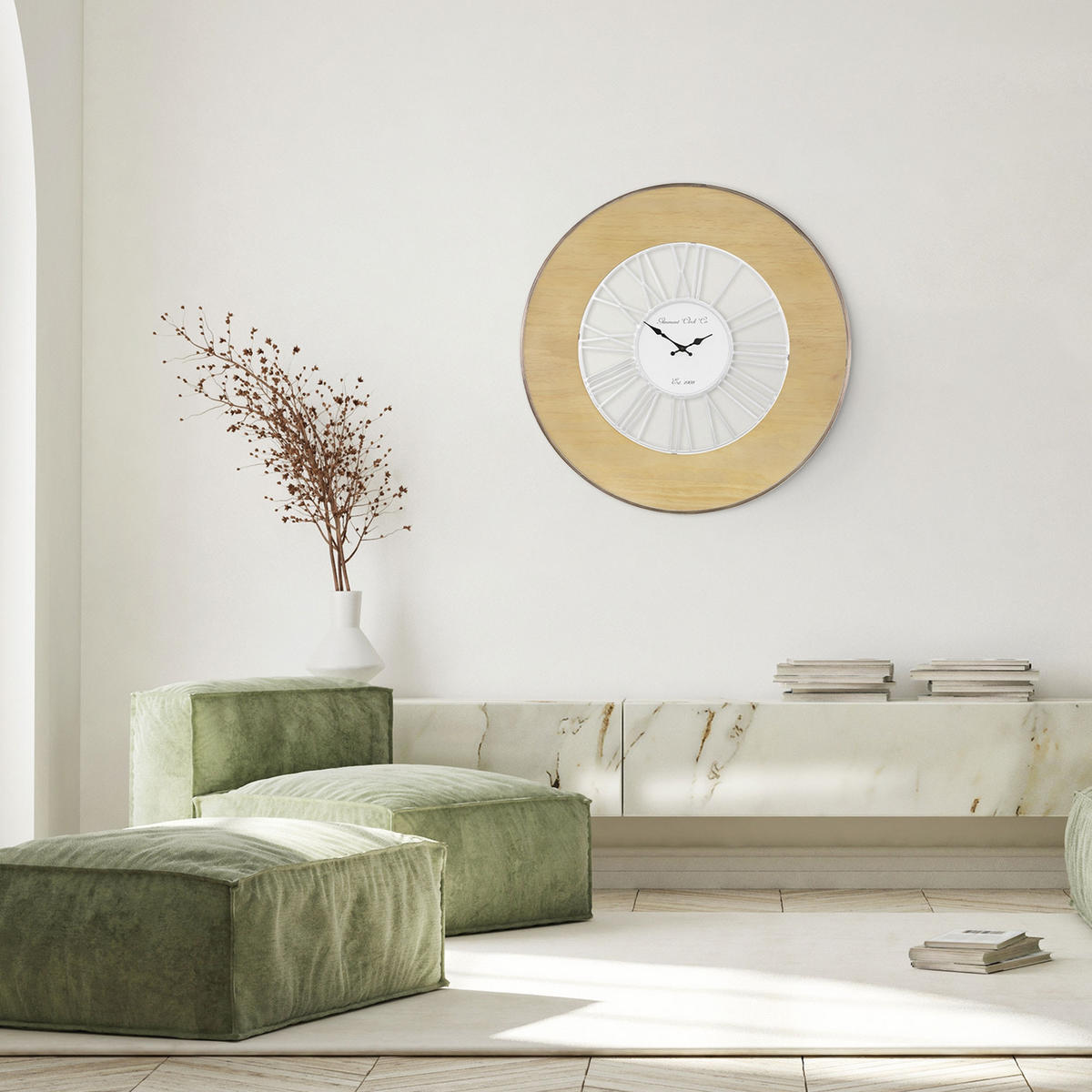 WANDUHR - Bronzefarben, Holz (5/85/85cm) - WOMO-DESIGN