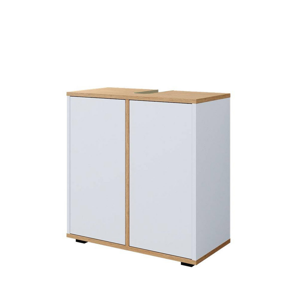 WASCHBECKENUNTERSCHRANK Didi Weiß/Artisan 60 x 62 cm mit 2 Türen - Weiß, Holzwerkstoff (60/62/30cm) - Vicco