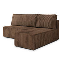 ROHOVÁ SEDAČKA BRISO béžová - šedá/béžová, dřevo/textil (200/140cm) - MASSENO