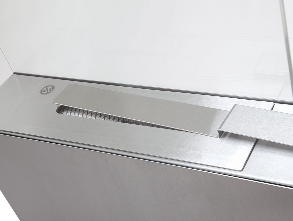 BIOETHANOL-KAMIN Silber Bodenmodell inklusive 0.8 L Brennblock - Silberfarben, Metall (45/137/50cm) - Purline