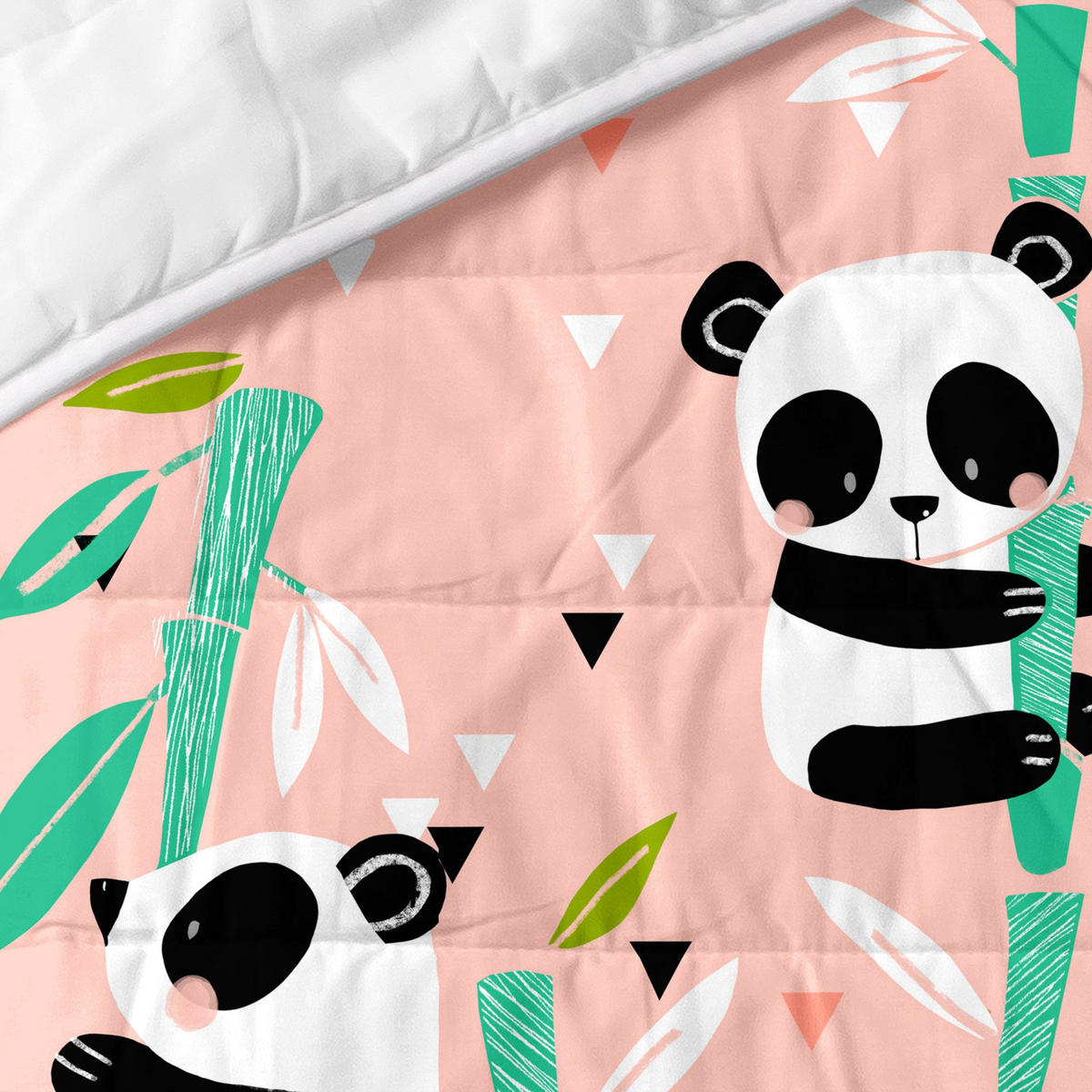 TAGESDECKE Panda garden 200x260 cm (Bett 105) - Pink, Textil (200/260cm) - Happy Friday