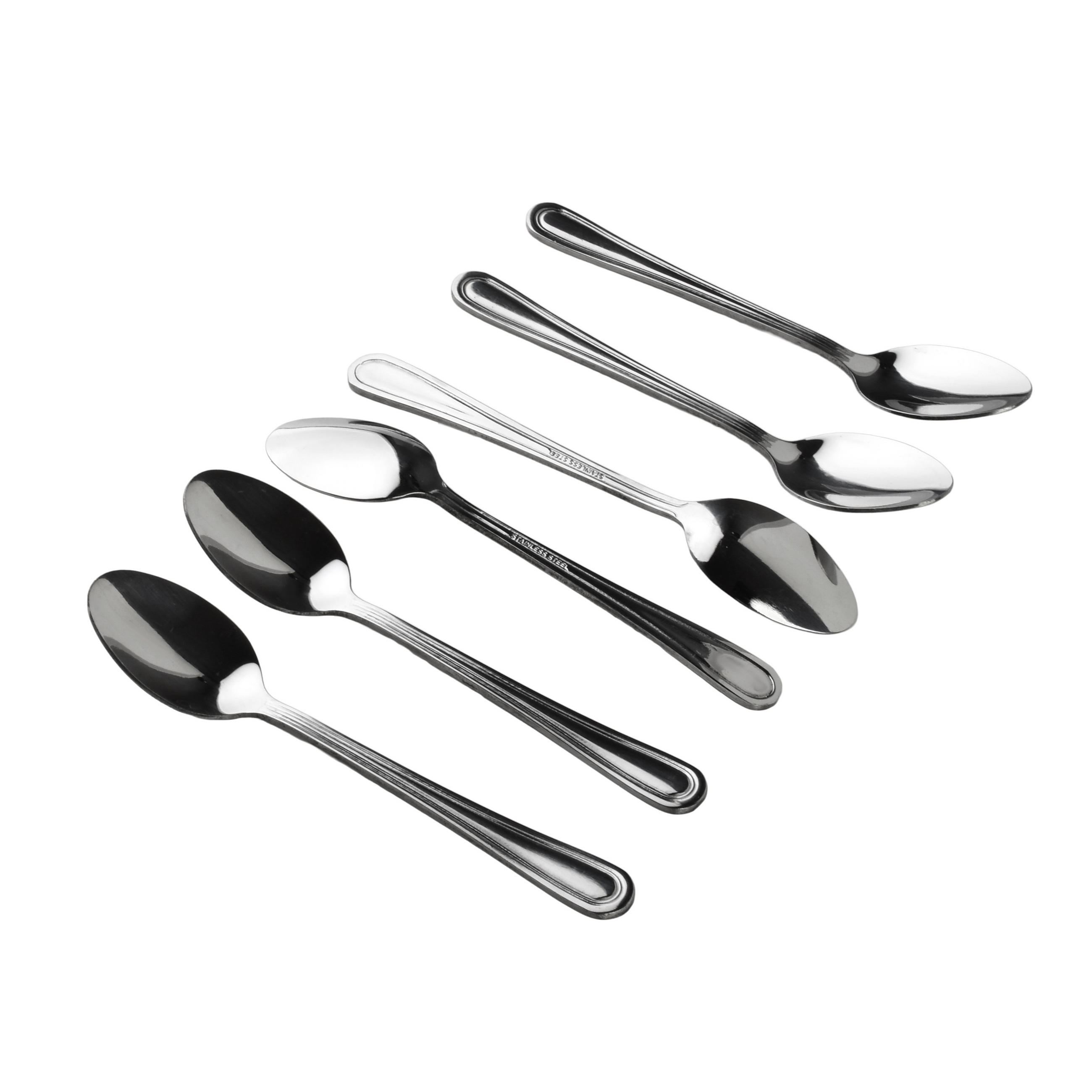 KAFFEELÖFFEL Dhalia Daisy 6-tlg silberfarben 2/2/19 cm Edelstahl - Silberfarben, Metall - Mondex