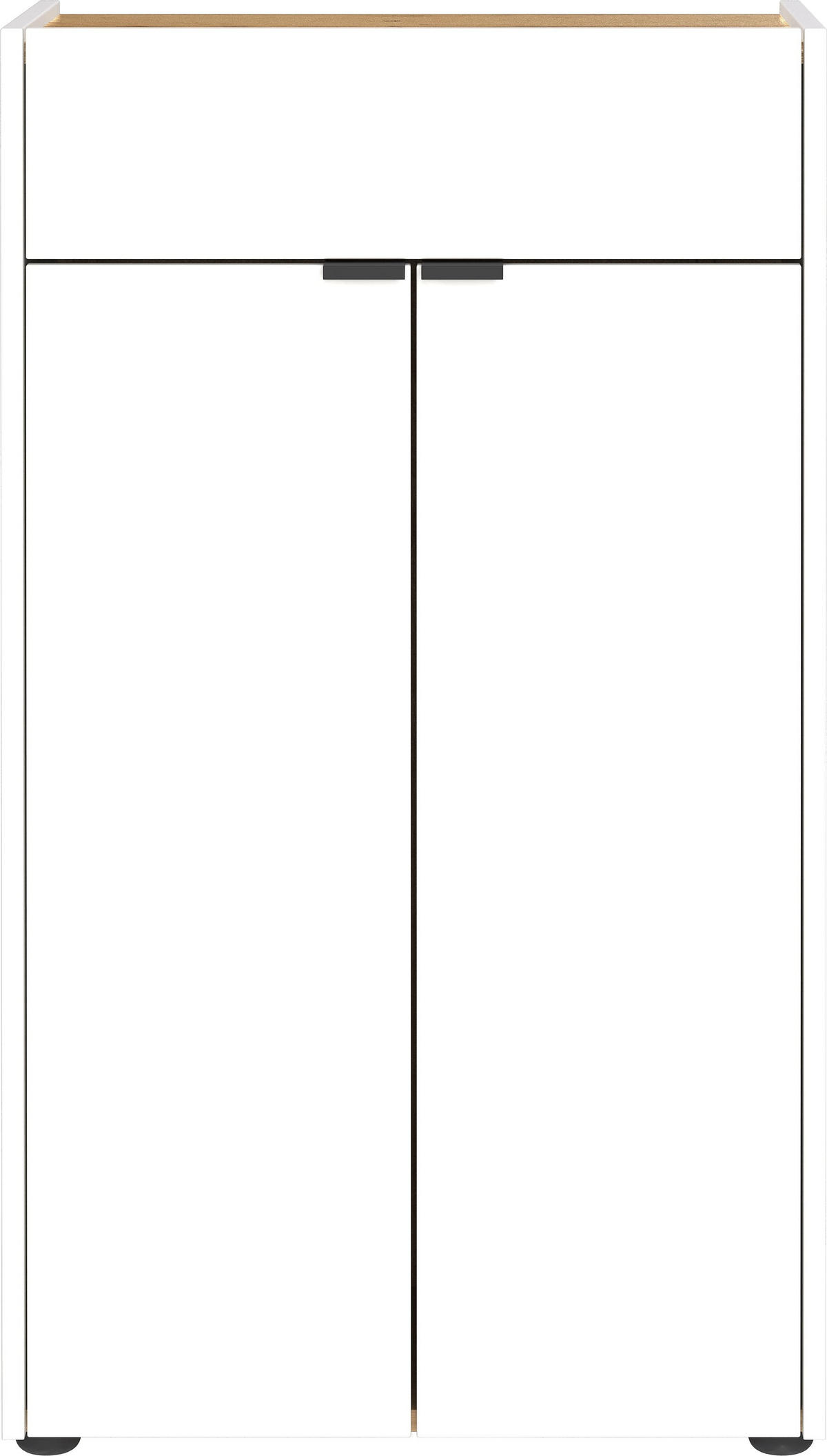 KOMMODE Kratzfest Eiche Schublade Bad AVIS, Weiß-Beige 60x34x98 cm - Weiß, Holz/Metall (60/98/34cm) - KADIMA DESIGN