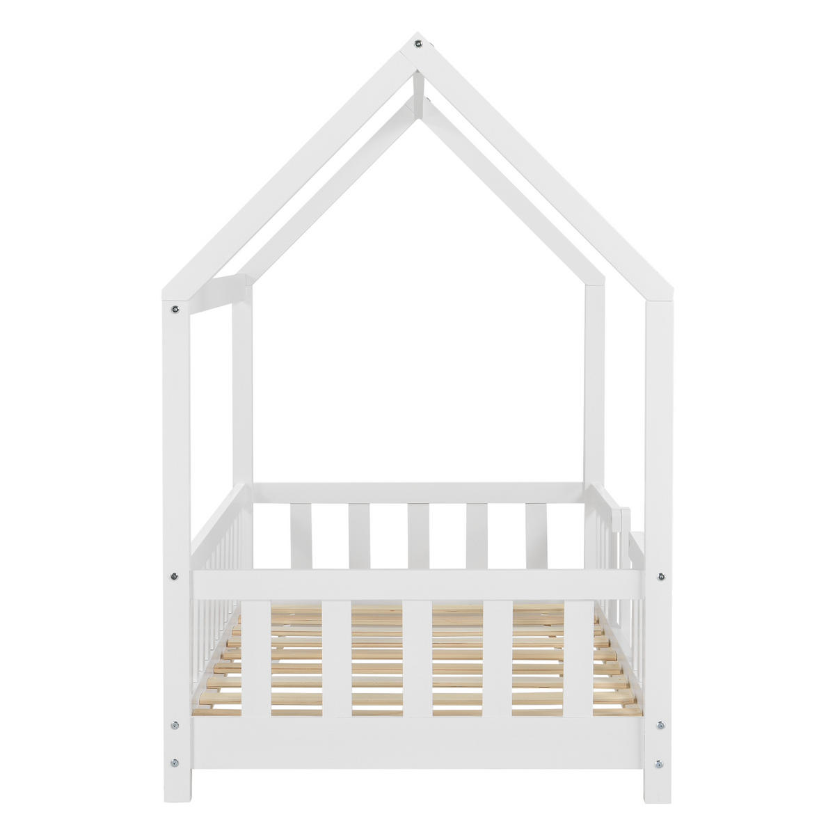 HAUSBETT Sisimiut - Weiß, Holz (80/160cm) - [en.casa]