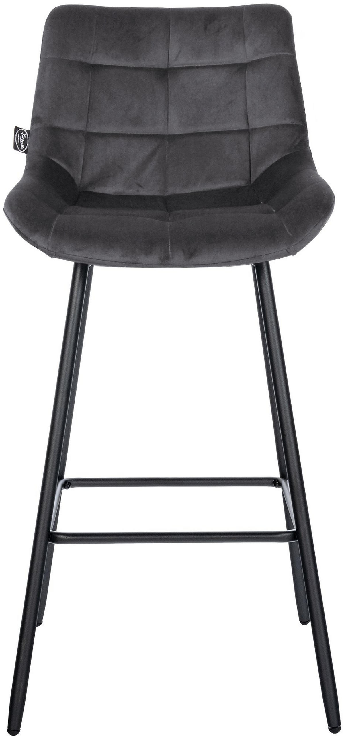 BARHOCKER Weston 104x49x56 cm dunkelgrau - Dunkelgrau, Metall (49/104/56cm) - furnicato