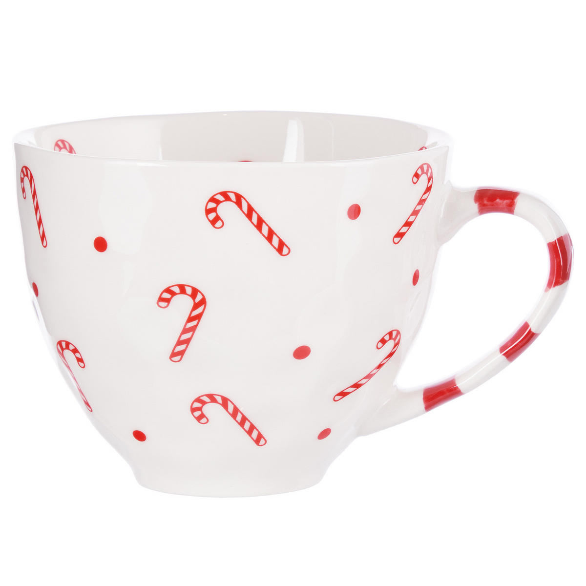 TASSE Joyful Days Zuckerstange - Rot/Weiß, Keramik (0.44L) - Butlers