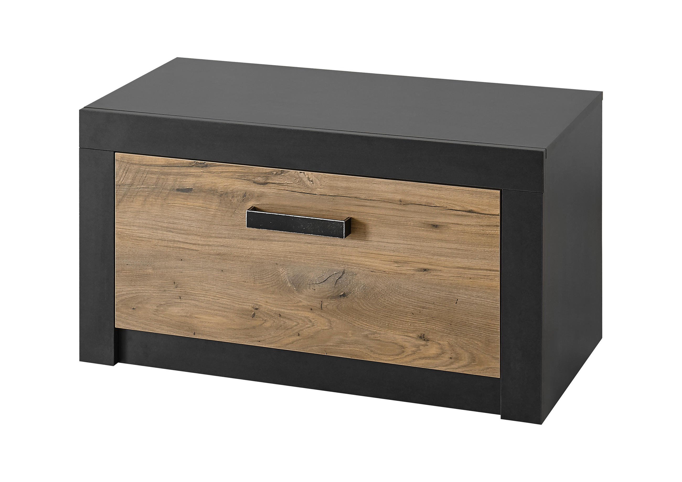GARDEROBENBANK I11 Fresko Grau & Kastanie 80x43x42 cm - Kastanienfarben, Holzwerkstoff (80/43/42cm) - Livojo
