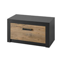GARDEROBENBANK I11 Fresko Grau & Kastanie 80x43x42 cm - Kastanienfarben, Holzwerkstoff (80/43/42cm) - Livojo