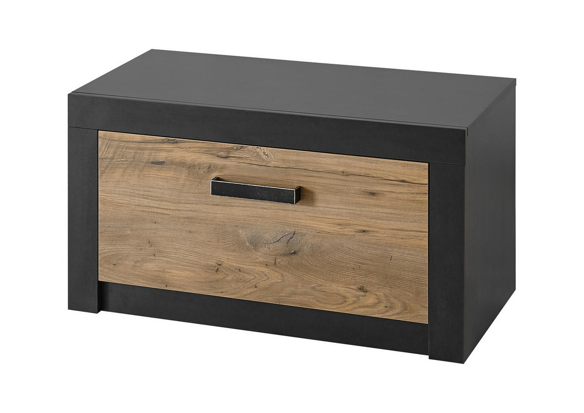GARDEROBENBANK I11 Fresko Grau & Kastanie 80/43/42 cm - Kastanienfarben, Holzwerkstoff (80/43/42cm) - Livojo