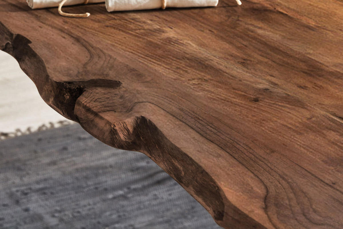 ESSTISCH KASIMIR - Schwarz/Braun, Holz/Metall (80/140/77cm) - SAM