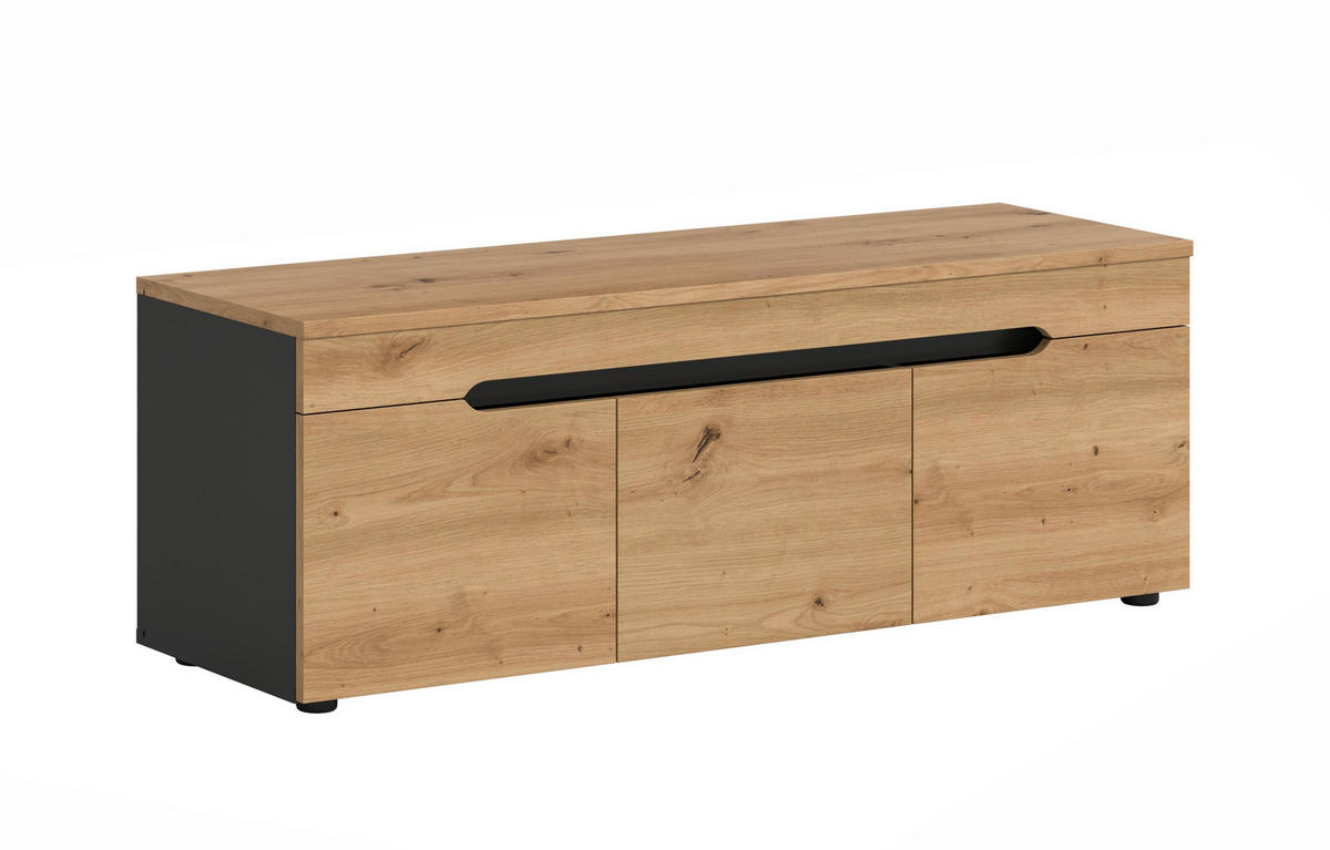 SITZBANK Canu Artisan 120/37/43 cm - Grau, Holzwerkstoff (120/43/37cm) - Xonox