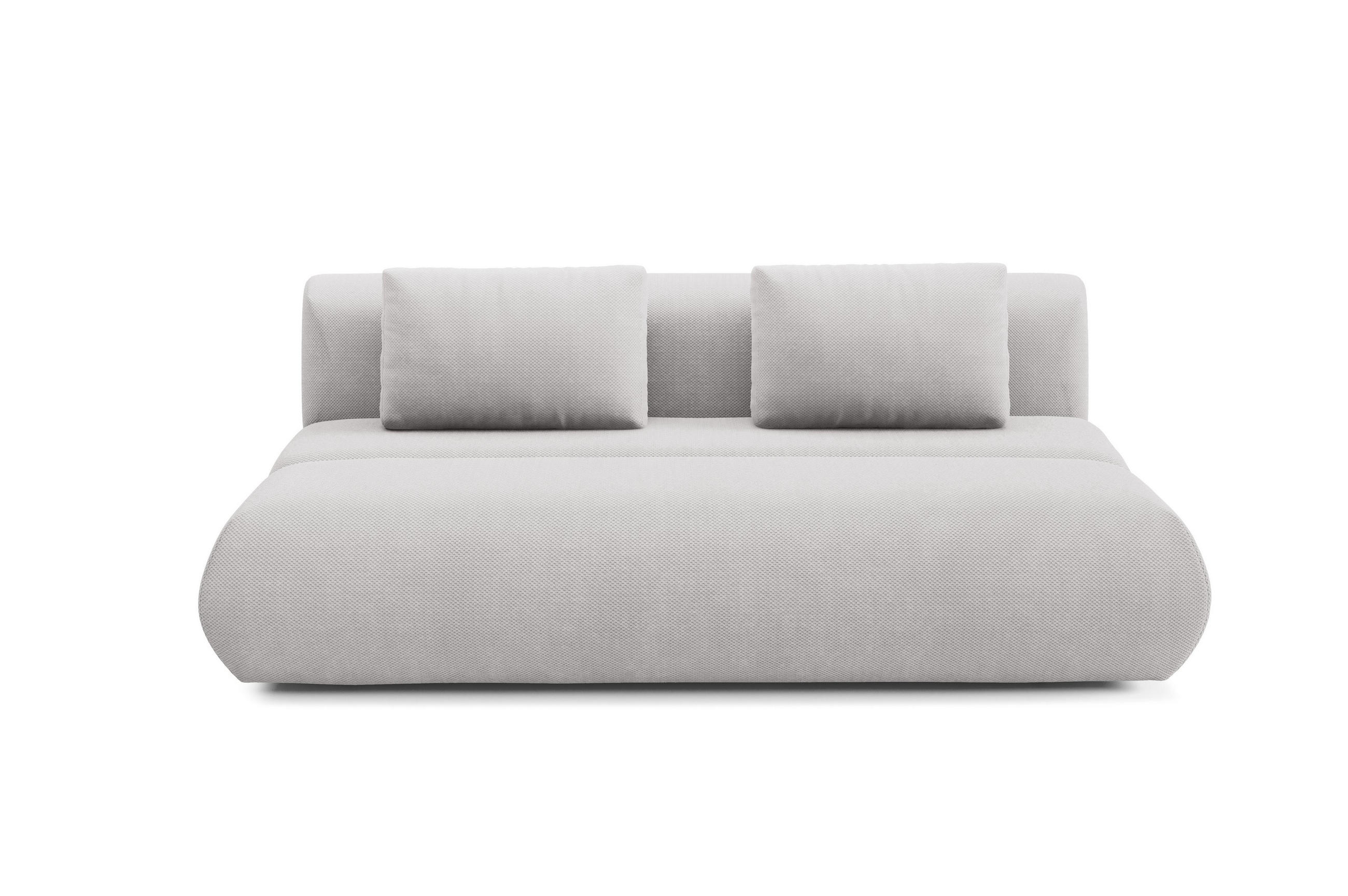 Masseno Bettsofa Hellgrau 217x82x134 cm