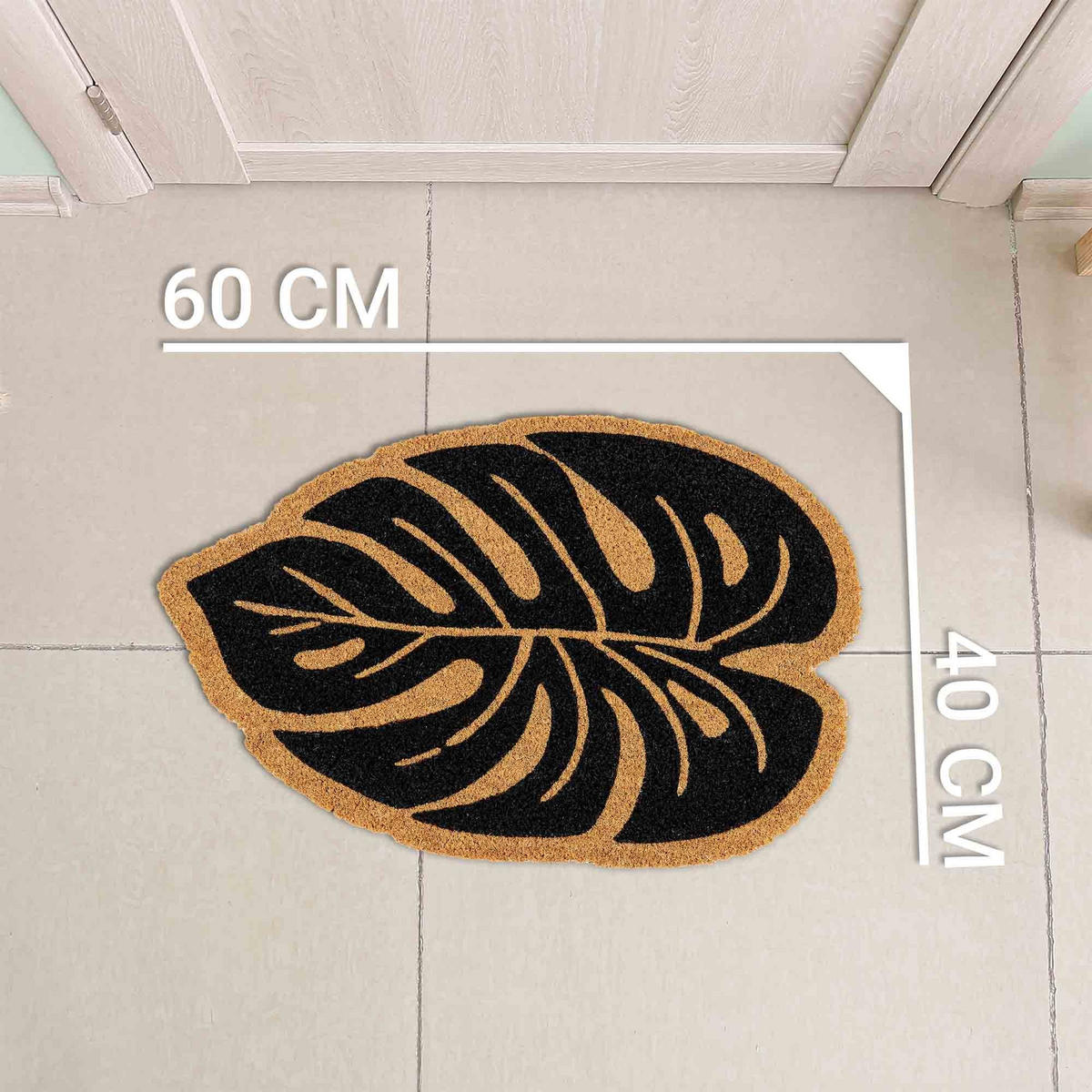SCHMUTZFANGMATTE COCO SMART MONSTERA - Schwarz, Textil (40/60cm) - Astra