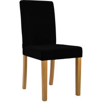 ESSZIMMERSTUHL Cord Schwarz - Schwarz/Naturfarben, Holz/Textil (41/91/47cm) - CLP