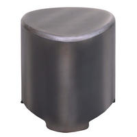 HOCKER Metall - Silberfarben, Holz (38/40/38cm) - MCW