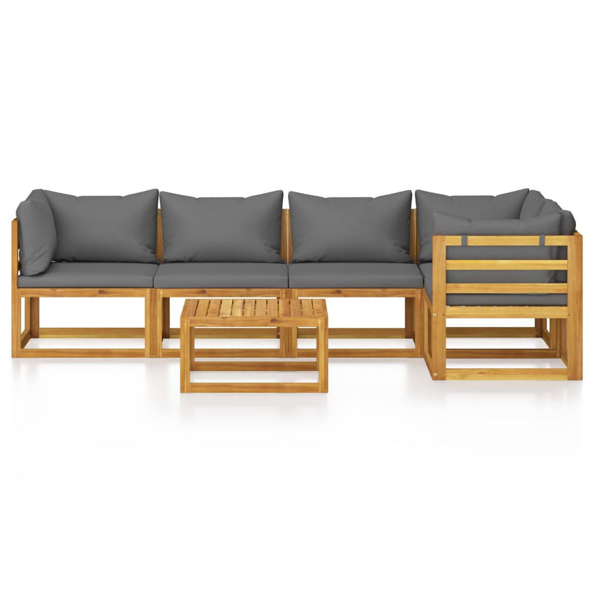 GARTENSET Reichardt 6-teilig - Grau, Holzwerkstoff - Nettlife