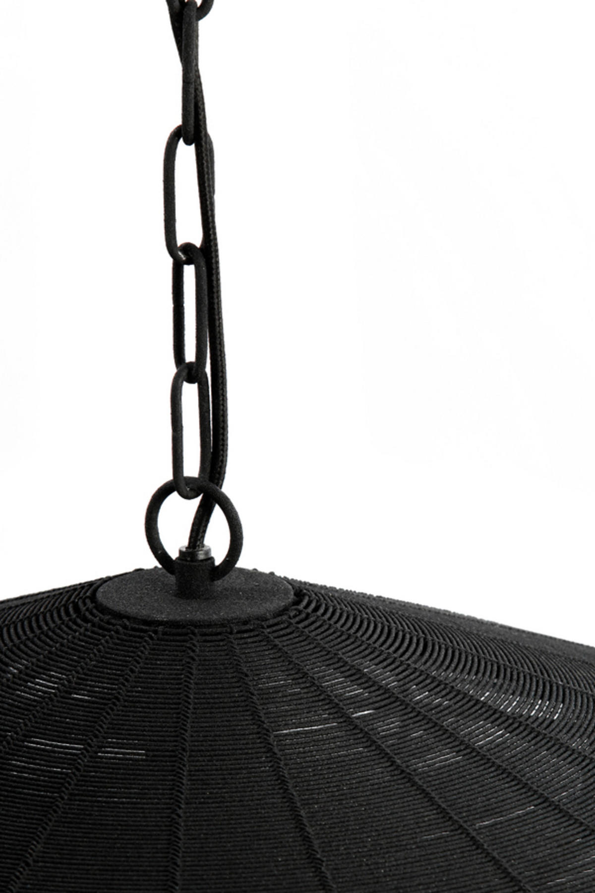 HÄNGELAMPE Bahoto Schwarz Ø40/18 cm - Schwarz, Metall (40/40/18cm) - Light & Living