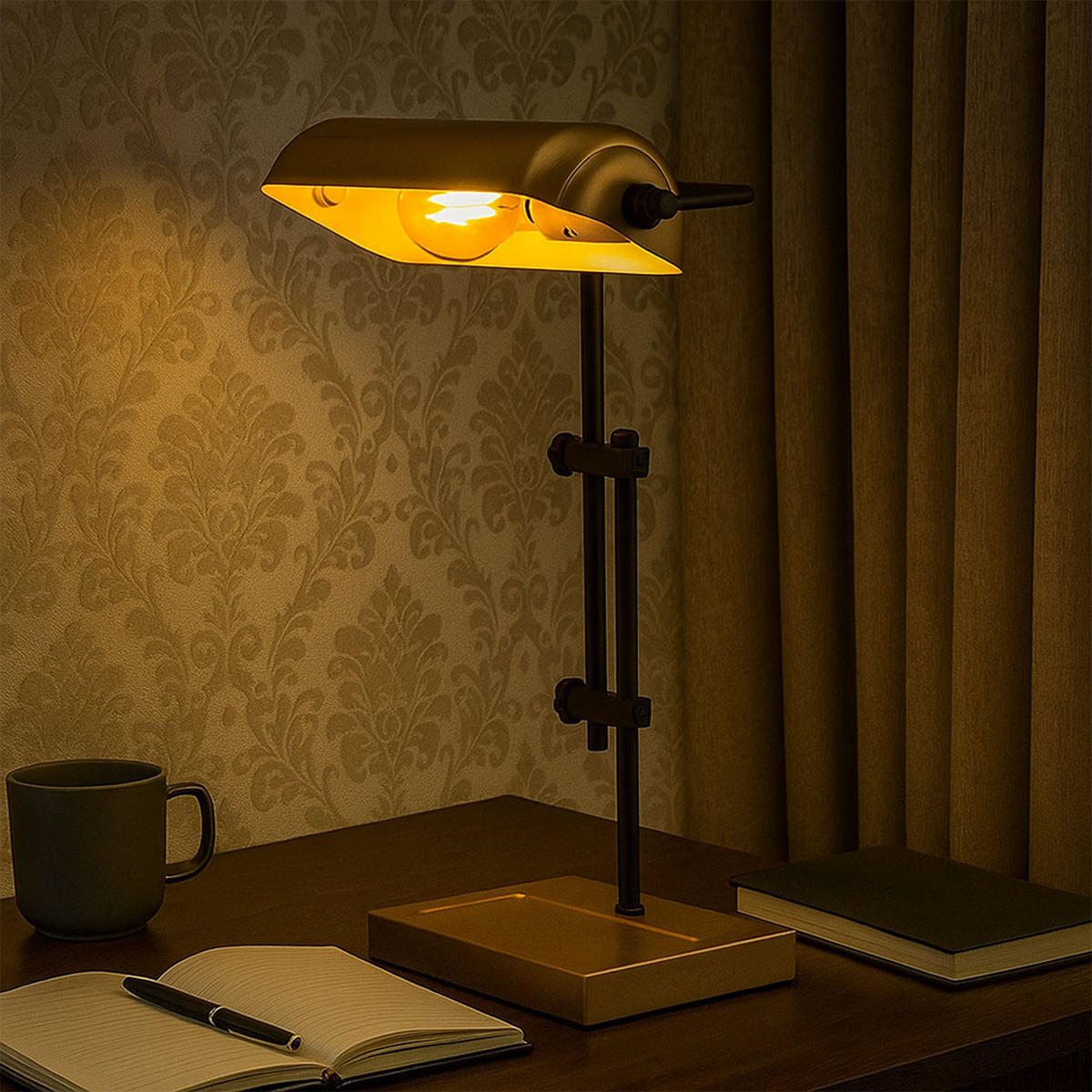 LED TISCHLEUCHTE Metall Gold Schwarz - Goldfarben, Metall (26.5/18.2/50cm) - Globo Lighting