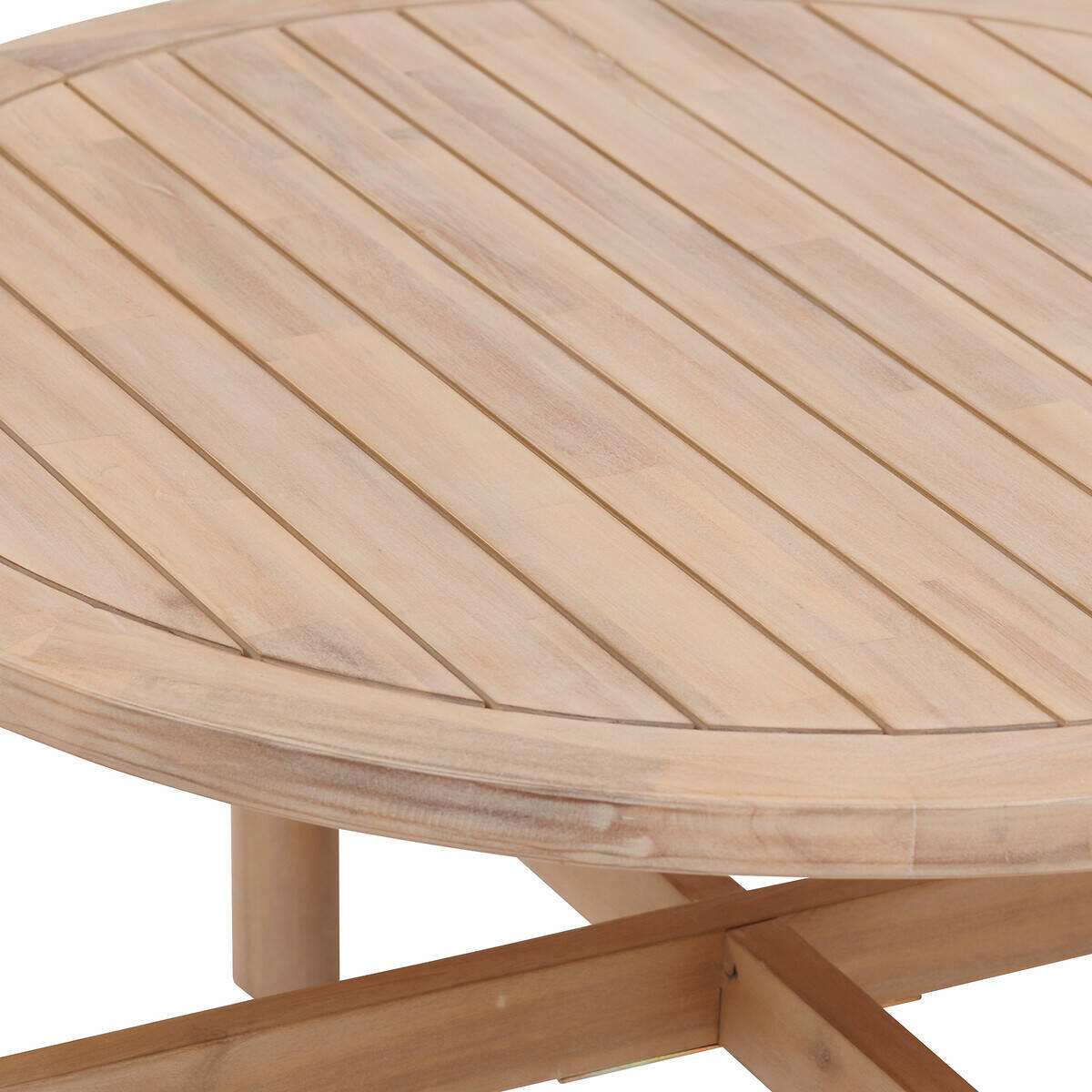 KAFFEETISCH Akazienholz Ø 80 cm - Braun, Holz (85.4/85.4/48cm)
