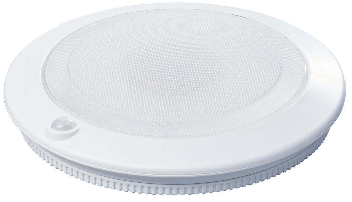 LED-DECKENLEUCHTE - aufladbar mit Bewegungsmelder und Dämmerungssensor für Flur und Keller - Weiß, Kunststoff (18/18/4cm) - Northpoint