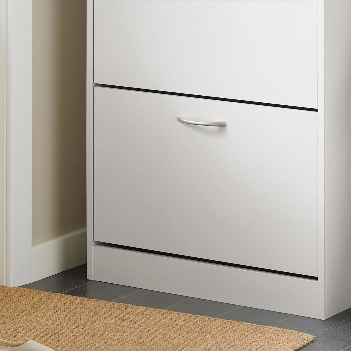 SCHUHSCHRANK Weiß - Weiß, Holzwerkstoff (60/115/24cm) - SoBuy