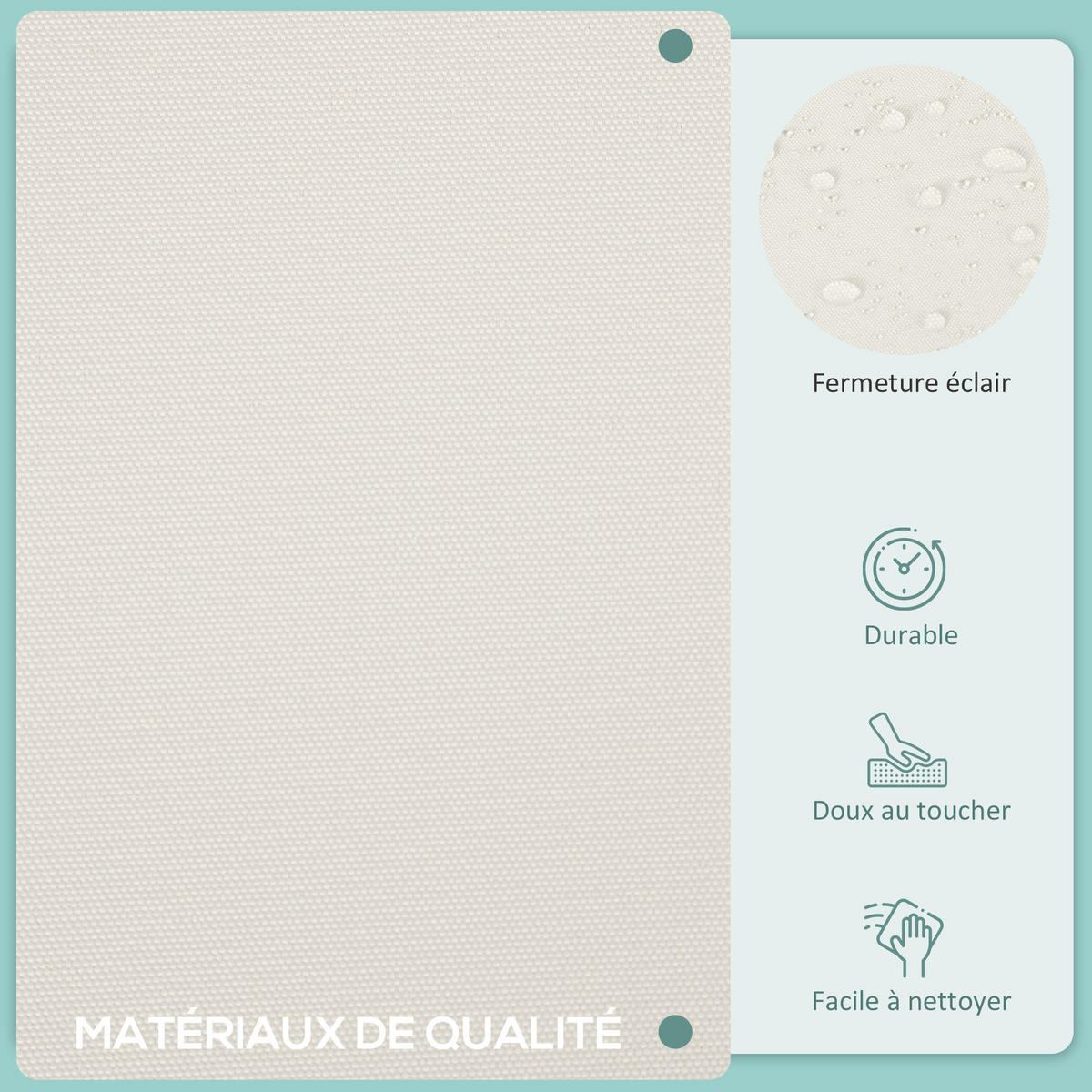 SESSELAUFLAGEN Creme 1 Stück - Beige, Kunststoff (8/65/65cm) - GiPP