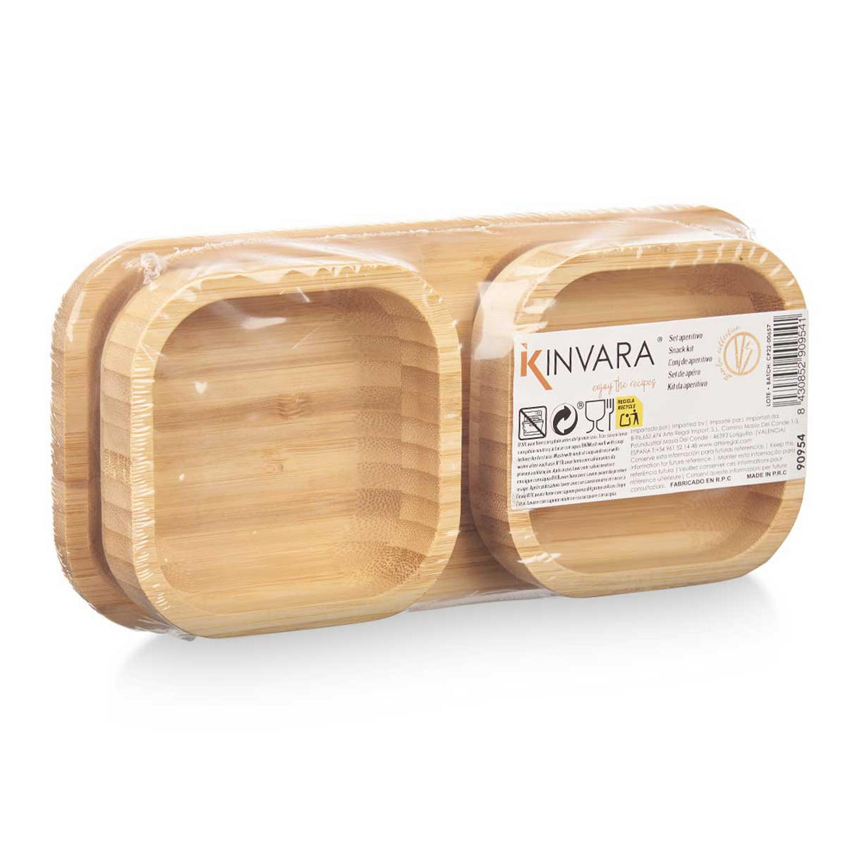 HOLZSCHALEN Bambusbrett 11/23/4,5 cm 3er-Set - Braun, Naturmaterialien (23cm) - Kinvara