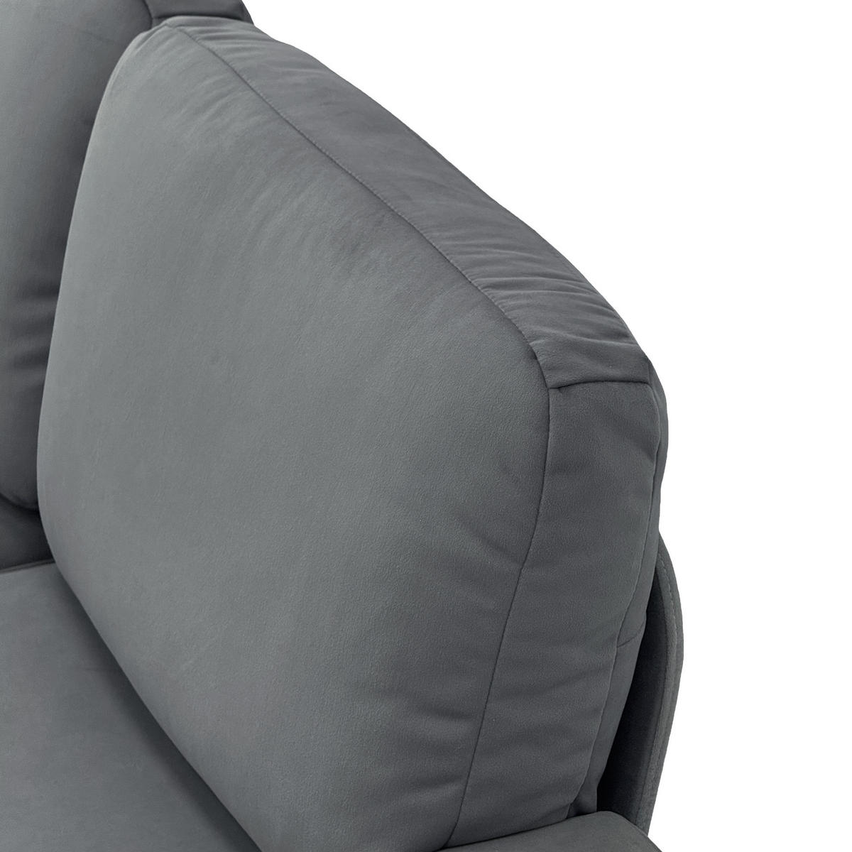 ECKSOFA Polyester Grau mit Stauraum - Grau, Holzwerkstoff/Textil (245.5/150.5cm) - WISHDOR