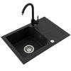 GRANITSPÜLE KKO schwarz 600x435mm - Schwarz, Holzwerkstoff (43/17/43cm) - roe furniture