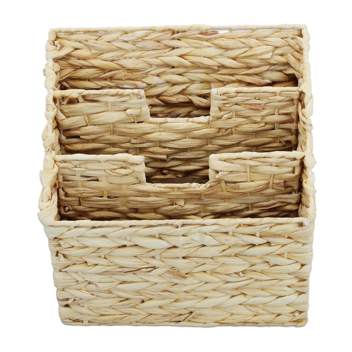 ZEITUNGSSTÄNDER - Hellbraun, Textil/Metall (34/34/20cm) - Relaxdays