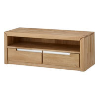 LOWBOARD Massivholz Ianka 114x43x46 TV-Unterteil Wildeiche Bianco geölt - Naturfarben, Holz (114/43/46cm) - 58aufmkessel