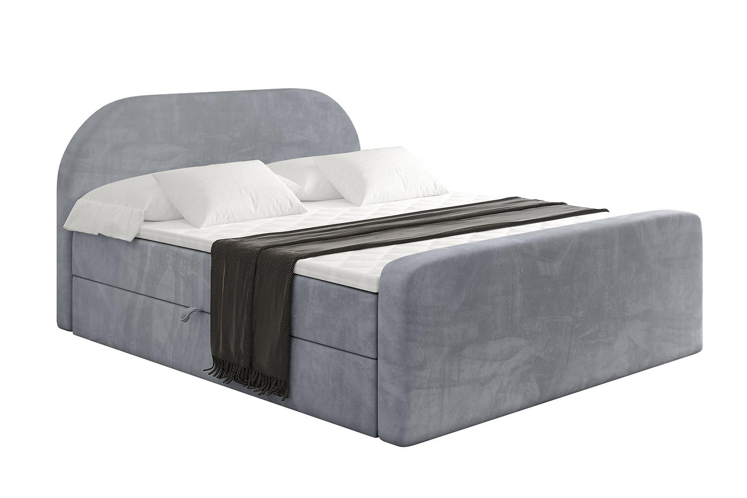 BOXBETT mit Matratze und Lattenrost - NOX-Z - 120x200 - Grau Casablanca - Grau, Holzwerkstoff (120/200cm) - ALTDECOR